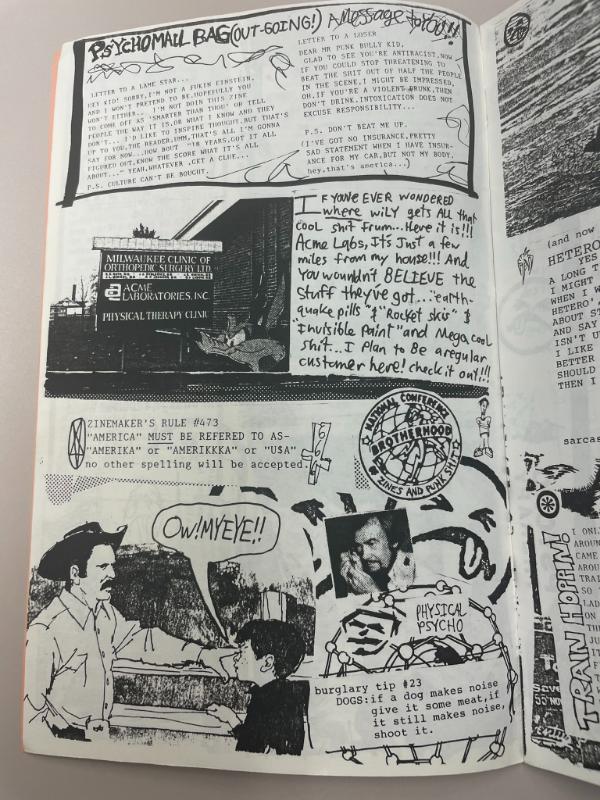 Photograph of archival item from Cometbus Punk and Underground Press Collection, Box 4 (Box 8107, Folder psychotherapy_1991_1992_4_2).