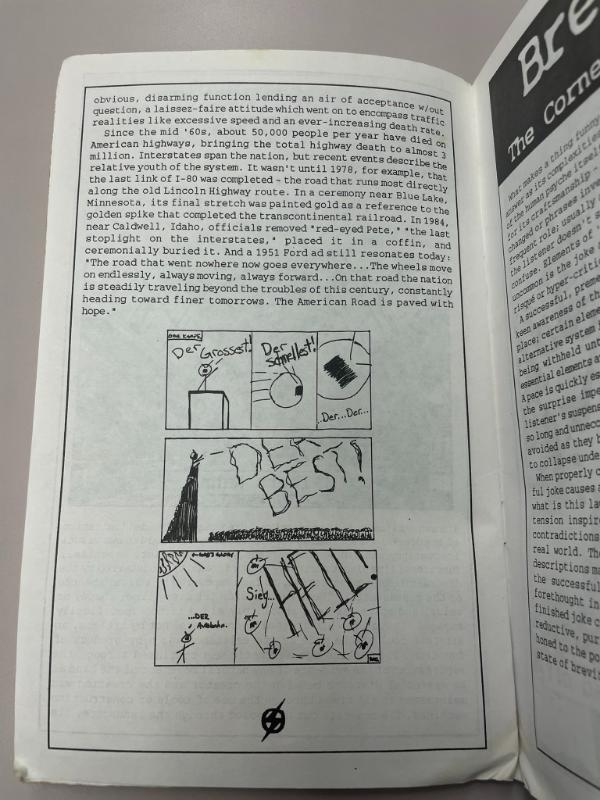 Photograph of archival item from Cometbus Punk and Underground Press Collection, Box 4 (Box 8107, Folder saprophile_aug1992_mar193_4_22).