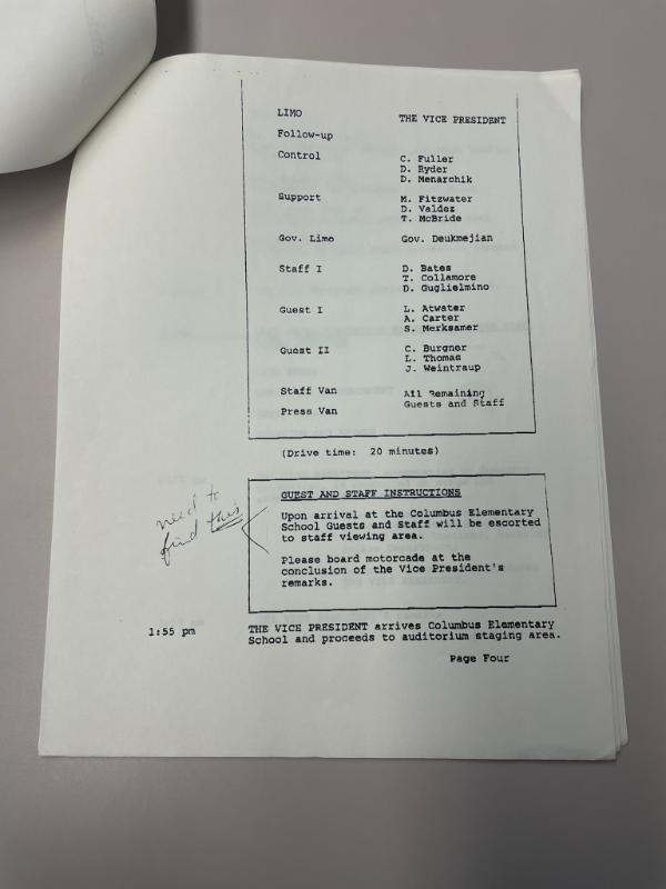 Photograph of archival item from Cometbus Punk and Underground Press Collection, Box 4 (Box 8107, Folder bush_sept_24_1986_4_86).