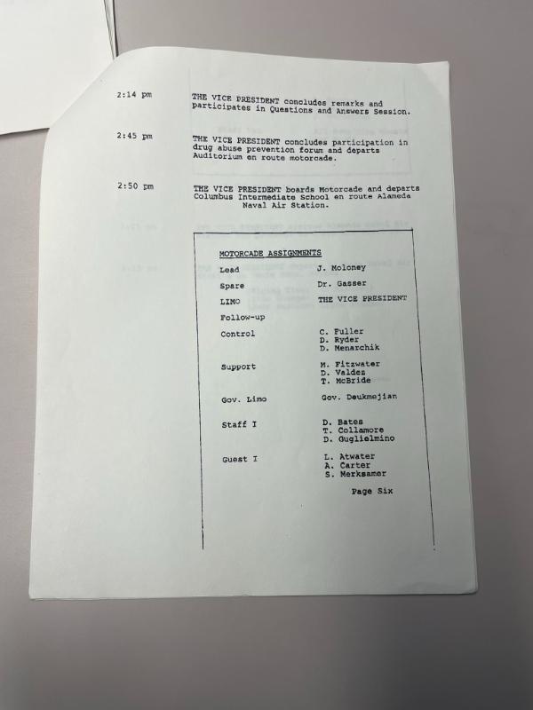 Photograph of archival item from Cometbus Punk and Underground Press Collection, Box 4 (Box 8107, Folder bush_sept_24_1986_4_86).