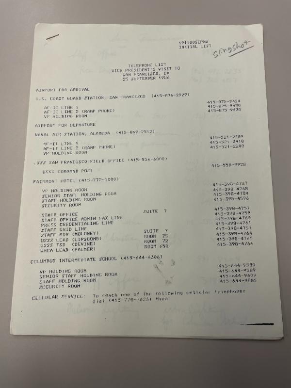 Photograph of archival item from Cometbus Punk and Underground Press Collection, Box 4 (Box 8107, Folder bush_sept_24_1986_4_86).