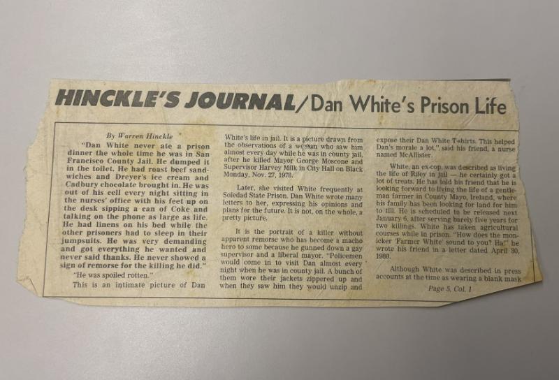 Photograph of archival item from Cometbus Punk and Underground Press Collection, Box 4 (Box 8107, Folder dan_white_may1979_jan1984_4_87).