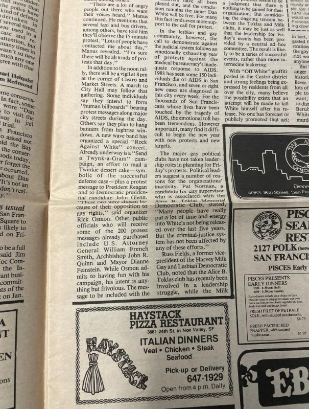 Photograph of archival item from Cometbus Punk and Underground Press Collection, Box 4 (Box 8107, Folder dan_white_may1979_jan1984_4_87).