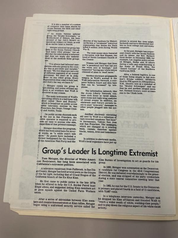 Photograph of archival item from Cometbus Punk and Underground Press Collection, Box 4 (Box 8107, Folder skinheads_marchapril1985_4_90).