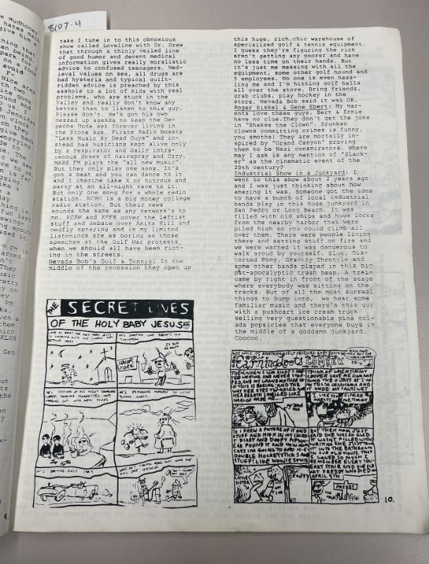Photograph of archival item from Cometbus Punk and Underground Press Collection, Box 4 (Box 8107, Folder shithappy_c1991_1994_4_27).