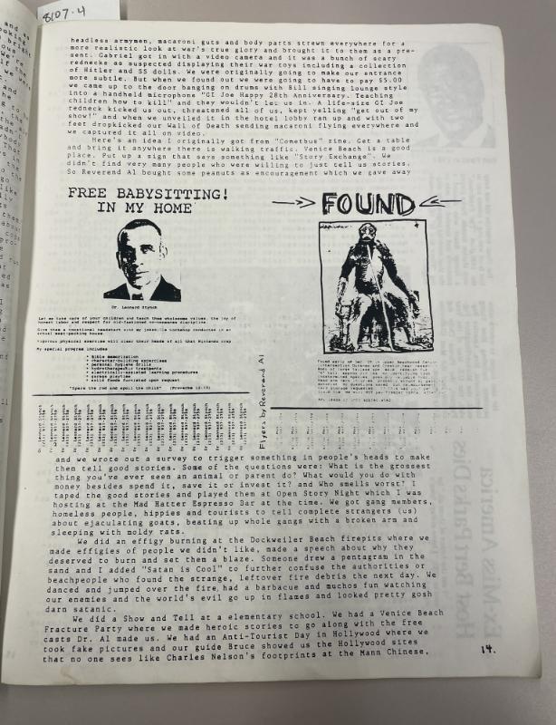 Photograph of archival item from Cometbus Punk and Underground Press Collection, Box 4 (Box 8107, Folder shithappy_c1991_1994_4_27).