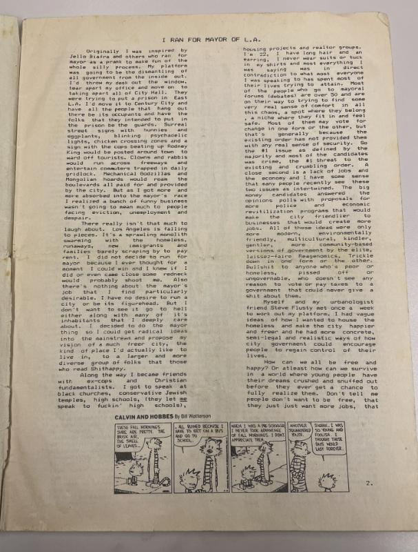 Photograph of archival item from Cometbus Punk and Underground Press Collection, Box 4 (Box 8107, Folder shithappy_c1991_1994_4_27).