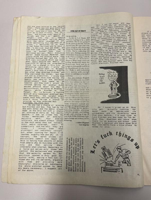 Photograph of archival item from Cometbus Punk and Underground Press Collection, Box 4 (Box 8107, Folder shithappy_c1991_1994_4_27).