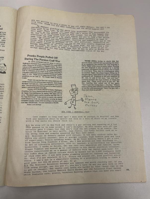Photograph of archival item from Cometbus Punk and Underground Press Collection, Box 4 (Box 8107, Folder shithappy_c1991_1994_4_27).