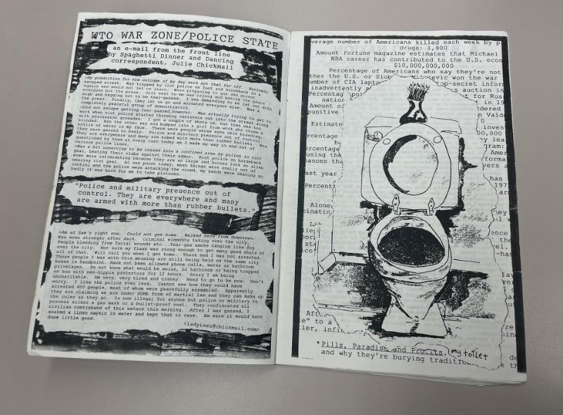 Photograph of archival item from Cometbus Punk and Underground Press Collection, Box 4 (Box 8107, Folder sound_views_aug1992_4_41).