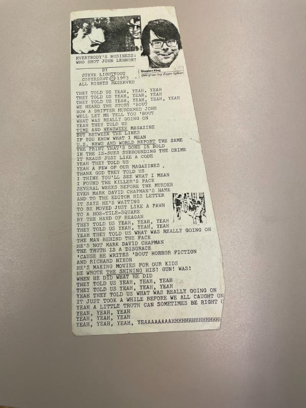 Photograph of archival item from Cometbus Punk and Underground Press Collection, Box 4 (Box 8107, Folder crackpot_flyers_c1977_1992_4_84).