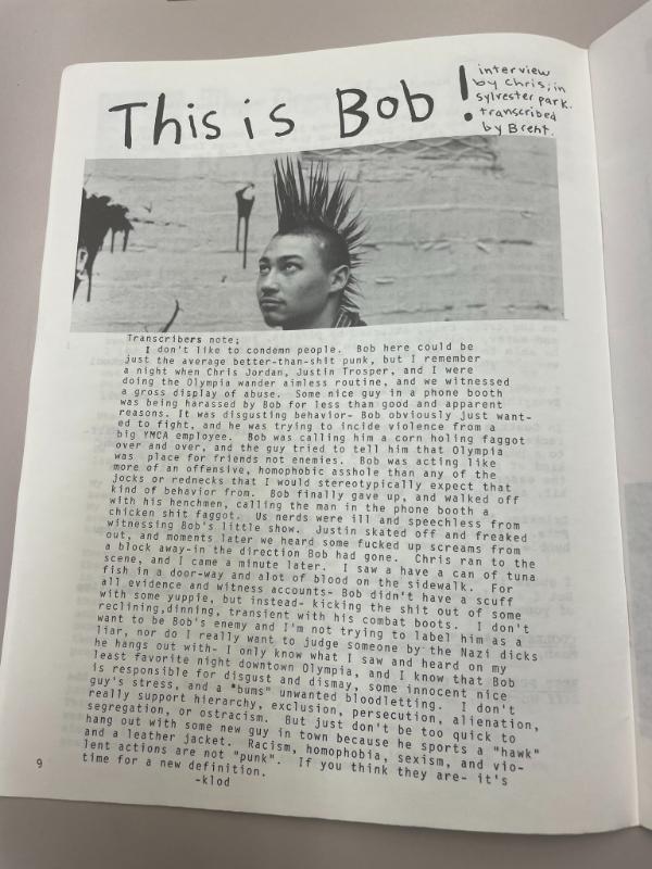 Photograph of archival item from Cometbus Punk and Underground Press Collection, Box 4 (Box 8107, Folder pulp_circa_1990_1991_4_4).