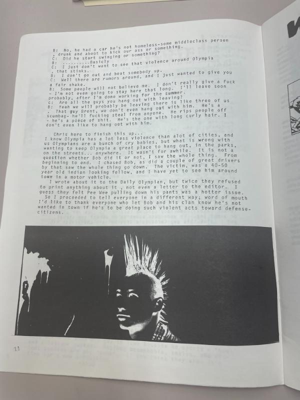 Photograph of archival item from Cometbus Punk and Underground Press Collection, Box 4 (Box 8107, Folder pulp_circa_1990_1991_4_4).