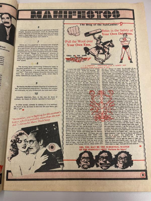 Photograph of archival item from Cometbus Punk and Underground Press Collection, Box 4 (Box 8107, Folder real_fun_1984_4_13).