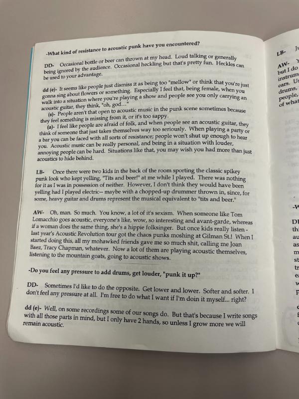 Photograph of archival item from Cometbus Punk and Underground Press Collection, Box 4 (Box 8107, Folder round_things_roll_c2001_4_19).