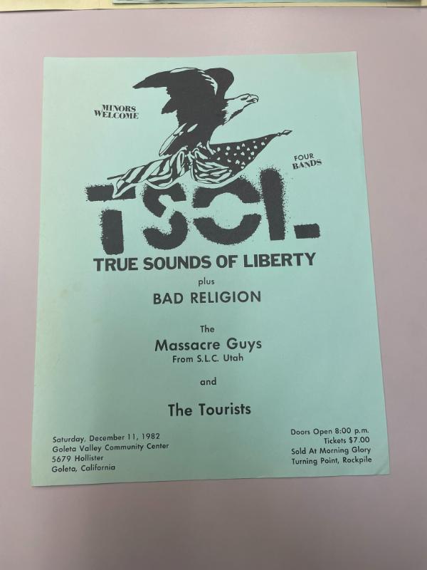 Item from the Los Angeles punk collection (#8074), located in box_1, folder music_event_flyers_1_3.