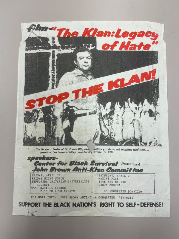 Item from the Los Angeles punk collection (#8074), located in box_1, folder political_social_flyers_1_6.