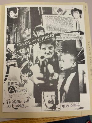 Punk venue flyer from San Francisco venues documented in the Bay Area Punk Flyers collection.