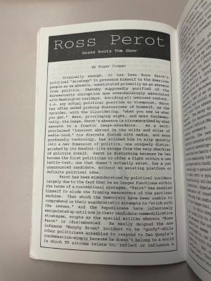 Photograph of archival item from Cometbus Punk and Underground Press Collection, Box 4 (Box 8107, Folder saprophile_aug1992_mar193_4_22).