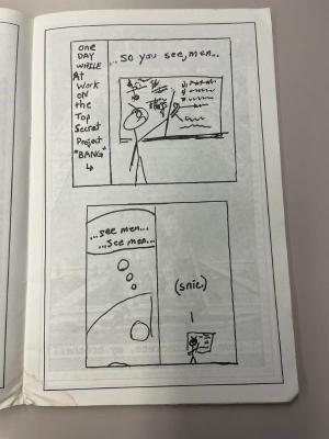 Photograph of archival item from Cometbus Punk and Underground Press Collection, Box 4 (Box 8107, Folder saprophile_aug1992_mar193_4_22).