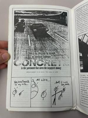 Photograph of archival item from Cometbus Punk and Underground Press Collection, Box 4 (Box 8107, Folder saprophile_aug1992_mar193_4_22).