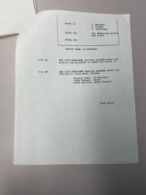 Photograph of archival item from Cometbus Punk and Underground Press Collection, Box 4 (Box 8107, Folder bush_sept_24_1986_4_86).