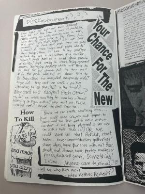 Photograph of archival item from Cometbus Punk and Underground Press Collection, Box 4 (Box 8107, Folder psychotherapy_1991_1992_4_2).