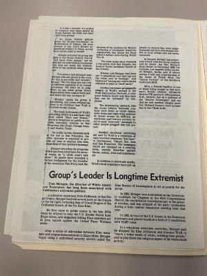 Photograph of archival item from Cometbus Punk and Underground Press Collection, Box 4 (Box 8107, Folder skinheads_marchapril1985_4_90).