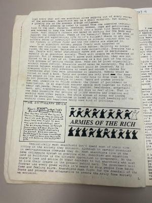 Photograph of archival item from Cometbus Punk and Underground Press Collection, Box 4 (Box 8107, Folder shithappy_c1991_1994_4_27).