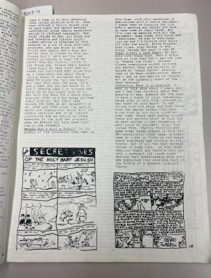 Photograph of archival item from Cometbus Punk and Underground Press Collection, Box 4 (Box 8107, Folder shithappy_c1991_1994_4_27).