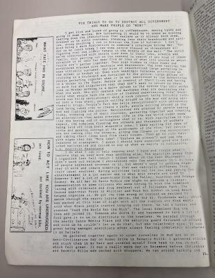 Photograph of archival item from Cometbus Punk and Underground Press Collection, Box 4 (Box 8107, Folder shithappy_c1991_1994_4_27).