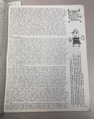 Photograph of archival item from Cometbus Punk and Underground Press Collection, Box 4 (Box 8107, Folder shithappy_c1991_1994_4_27).