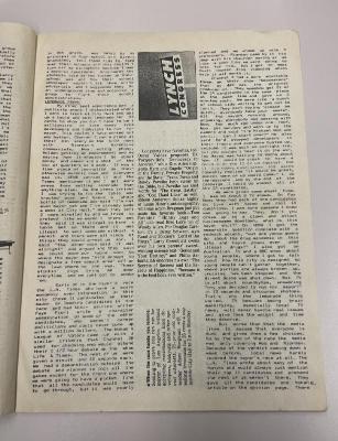 Photograph of archival item from Cometbus Punk and Underground Press Collection, Box 4 (Box 8107, Folder shithappy_c1991_1994_4_27).