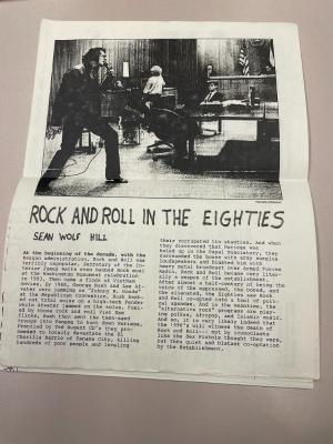 Photograph of archival item from Cometbus Punk and Underground Press Collection, Box 4 (Box 8107, Folder urgl_orp_nov1984_4_65).