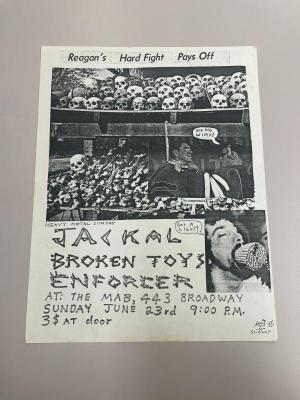 Photograph of archival item from Cometbus Punk and Underground Press Collection, Box 4 (Box 8107, Folder not_punk_but_good_c1981_1986_4_85).