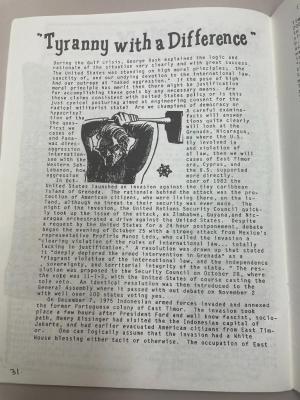 Photograph of archival item from Cometbus Punk and Underground Press Collection, Box 4 (Box 8107, Folder pulp_circa_1990_1991_4_4).