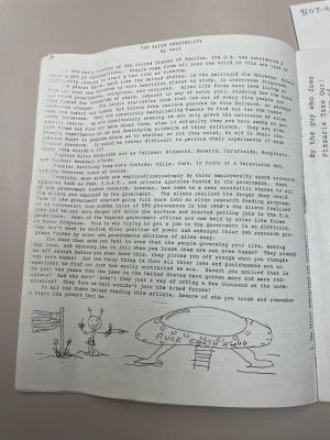 Photograph of archival item from Cometbus Punk and Underground Press Collection, Box 4 (Box 8107, Folder punk_in_my_vitamins_1992_aug1993_4_5).