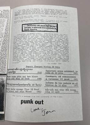 Photograph of archival item from Cometbus Punk and Underground Press Collection, Box 4 (Box 8107, Folder ramen_city_usa_circa1994_1998_4_11).
