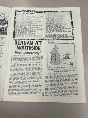 Photograph of archival item from Cometbus Punk and Underground Press Collection, Box 4 (Box 8107, Folder ratlanta_dec_1985_4_12).