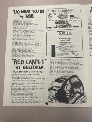 Photograph of archival item from Cometbus Punk and Underground Press Collection, Box 4 (Box 8107, Folder ratlanta_dec_1985_4_12).