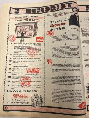 Photograph of archival item from Cometbus Punk and Underground Press Collection, Box 4 (Box 8107, Folder real_fun_1984_4_13).