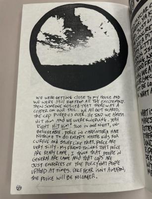 Photograph of archival item from Cometbus Punk and Underground Press Collection, Box 4 (Box 8107, Folder reality_control_c1990_febmarch1992_4_14).