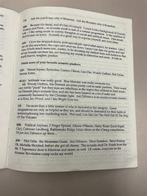 Photograph of archival item from Cometbus Punk and Underground Press Collection, Box 4 (Box 8107, Folder round_things_roll_c2001_4_19).