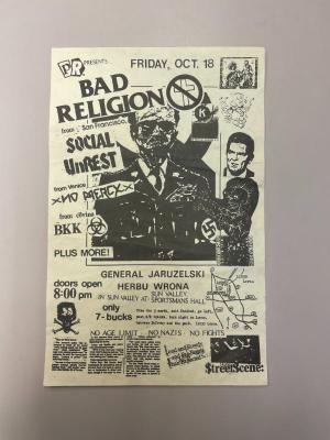 Item from the Los Angeles punk collection (#8074), located in box_1, folder music_event_flyers_1_1.