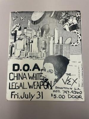 Item from the Los Angeles punk collection (#8074), located in box_1, folder music_event_flyers_1_2.